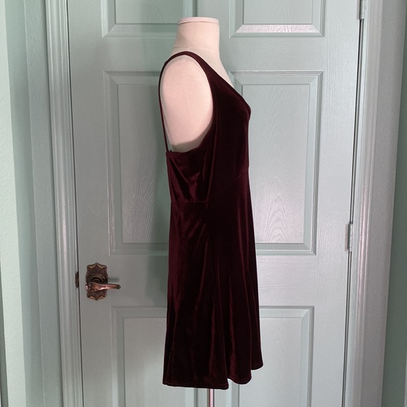 RARE VINTAGE VICTORIA’S SECRET deep chocolate brown velvet skater twirl dress - Picture 5 of 13